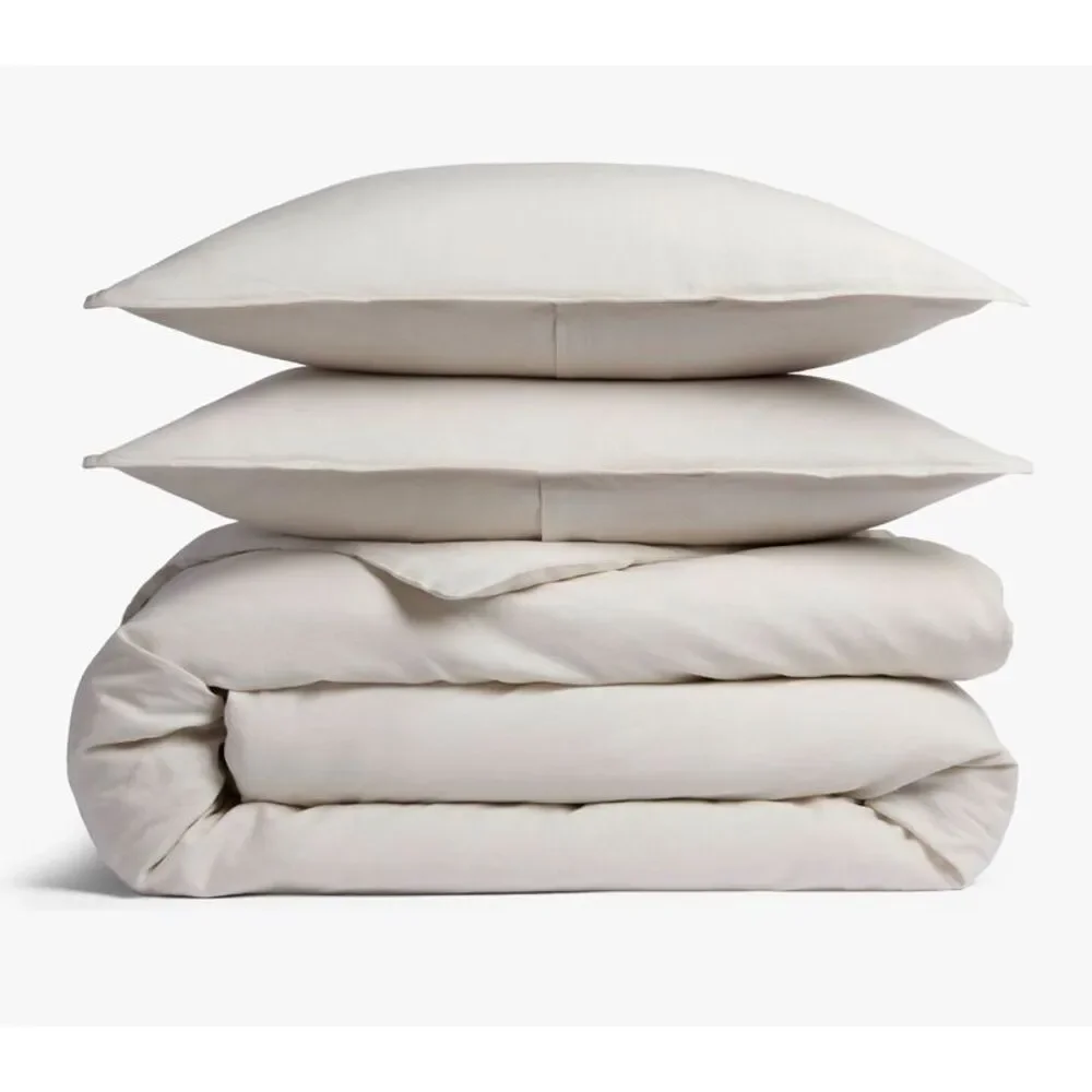 Parachute - Full/Queen Relaxed Linen Duvet Cover & Sham Set Pa Parchment